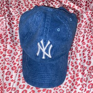 Blue Corduroy Yankees Hat